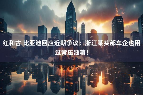 红和古 比亚迪回应近期争议：浙江某头部车企也用过常压油箱！